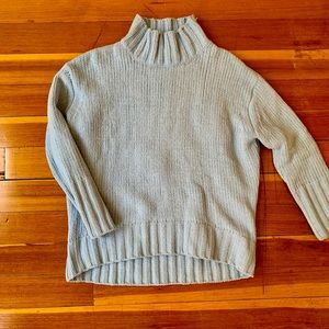 Blue Turtleneck Sweater